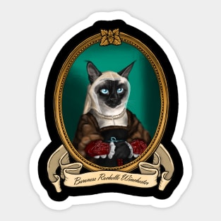 Renaissance Cat - Baroness Rochelle Winchester Sticker